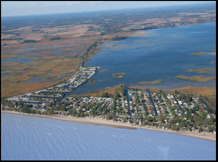 Photograph of Long point ontario properties for sale on the Gold Coast, south coast of Ontario on Lake Erie